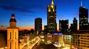 Cityscapes night germany dusk citylights frankfurt cities skyline wallpaper