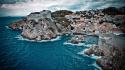 Cliffs town croatia hdr photography dubrovnik sea wallpaper