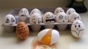 Eggs broken funny carton falling emotions wallpaper