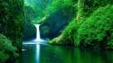 Forests hills oregon waterfalls rivers punch bowl wallpaper