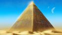 Gold digital art pyramids pyramid wallpaper