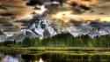 Grand teton national park wyoming clouds forests wallpaper