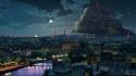 Paintings cityscapes science fiction artwork night landscapes wallpaper