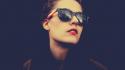 Ray ban brunettes glasses icona pop red lipstick wallpaper