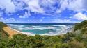 Sand plants australia castle cove skies beach wallpaper