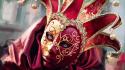 Venetian masks artwork wallpaper