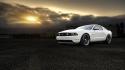 White cars ford mustang front angle view wallpaper