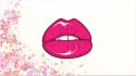 White flowers pink lips flower petals background pinky wallpaper
