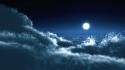 Moon Over Clouds wallpaper