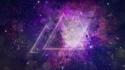 Space stars shapes triangle graphic design bright wallpaper