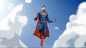Clouds flying comics superman superheroes men artwork skies wallpaper