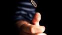 Coins hands euro action black background wallpaper