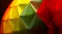 Green red yellow papercraft colors minmalism wallpaper