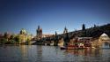 Prague czech republic historic rivers charles bridge wallpaper