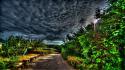 Clouds landscapes nature trees paths surreal hdr photography wallpaper