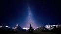 Landscapes nature astronomy skyscapes night sky alpine wallpaper