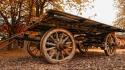 Landscapes wood cars cart carriage wallpaper