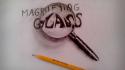Minimalistic drawings 3d magnifying glass wallpaper
