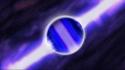 Outer space planets purple circles digital art wallpaper