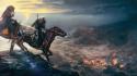 Video games the witcher hunt wild 3: wallpaper