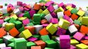 Abstract multicolor cubes wallpaper