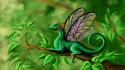 Dragons fantasy art butterfly wings wallpaper