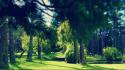 Green nature trees parks photo filters wallpaper