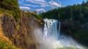 Landscapes nature waterfalls snoqualmie falls wallpaper
