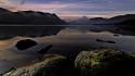 Moss lake district (uk) lakes contrails reflections wallpaper