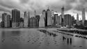 New york city monochrome wallpaper
