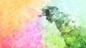Vibrant watercolor electronic savant aleksander vinter edm wallpaper