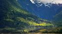 Yellow forests town andes sunbeams x region wallpaper