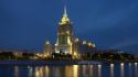 Cityscapes buildings moscow reflections wallpaper