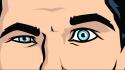 Close-up eyes eyebrows sterling archer (tv) wallpaper