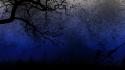 Dark silhouettes night sky wallpaper