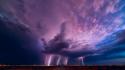 Landscapes lightning storm wallpaper