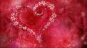 Love heart flowers wallpaper
