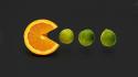 Oranges pac-man lemons wallpaper
