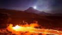 Sunset mountains landscapes night volcanoes lava russia magma wallpaper