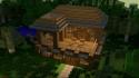 Video games minecraft house posters screens wallpaper