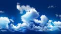 Blue clouds sky wallpaper