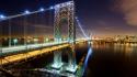 Hudson river new york city bridges cities wallpaper