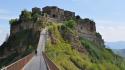 Italia italy architecture civita di bagnoreggio panorama wallpaper