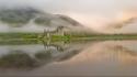Kilchurn castle castles fog landscapes nature wallpaper