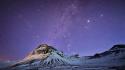 Mountains landscapes stars milky way night sky wallpaper