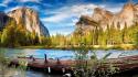 Nature trees forests rivers yosemite national park wallpaper