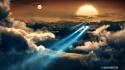 Aircraft sunlight spaceships ancient duality skies jets wallpaper