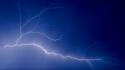 Blue thunderbolt lightning skies wallpaper