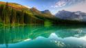 Canada lake forest landscapes mountains nature wallpaper