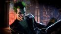 Joker villains gotham city grin arkham origins wallpaper